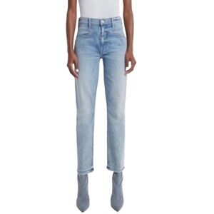 MOTHER The Dazzler Yoke Front Ankle Denim Jeans Wild Calling Blue Wash Size 27